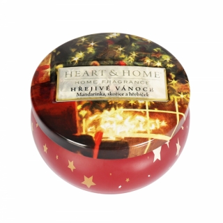 Heart & Home Svíčka v plechovce - Hřejivé Vánoce (125g)